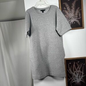 Banana Republic Gray Ribbed Short Sleeve Dress(XS)